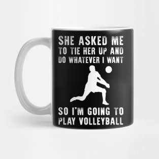 Spikes and Smiles: Embrace Your Playful Volleyball Adventures! Mug